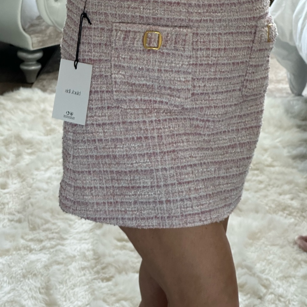 Skort baby pink mini skirt with built in shorts NWT L